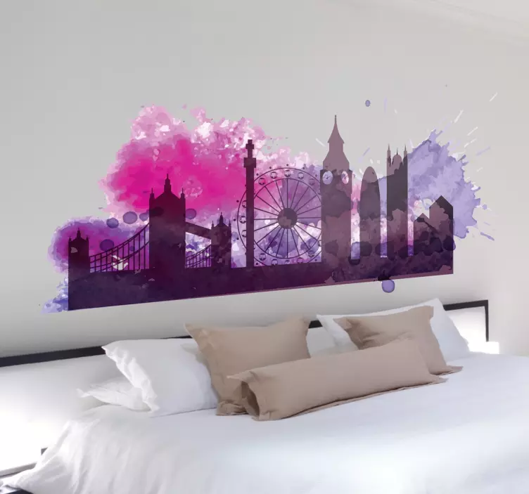 Wandtattoo Schlafzimmer silhoulette London - TenStickers