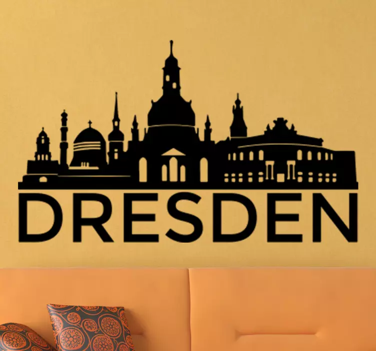 Wandtattoo Skyline Dresden - TenStickers