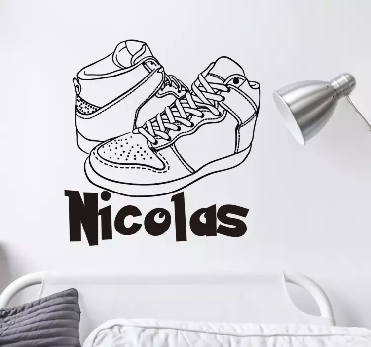 Wandtattoo Sneaker personalisierbar - TenStickers