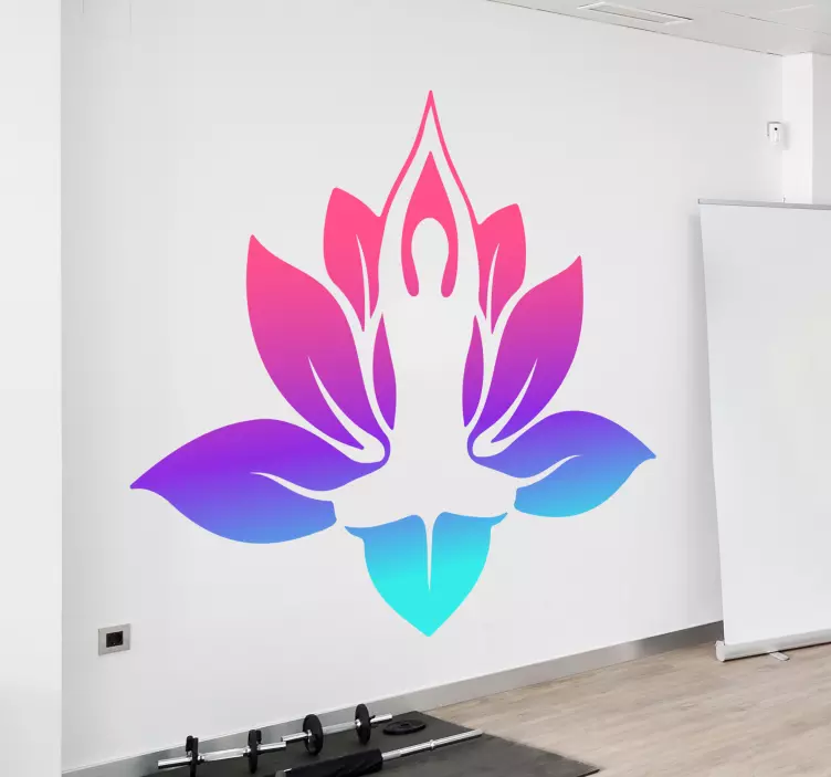 Sport Aufkleber Mandala und yoga-aufkleber - TenStickers