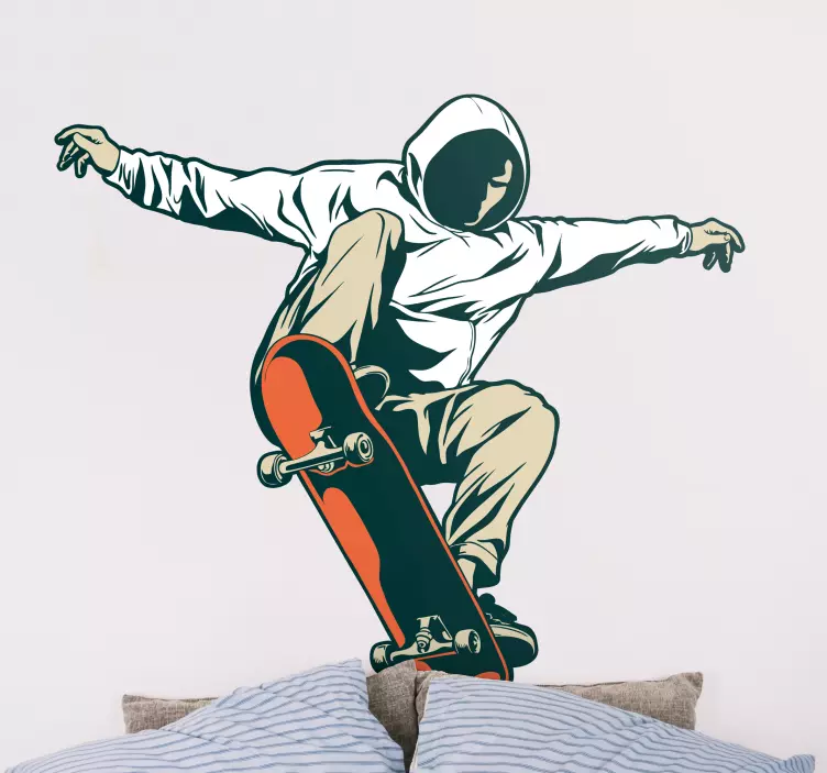 Sport Aufkleber Skateboard springen - TenStickers