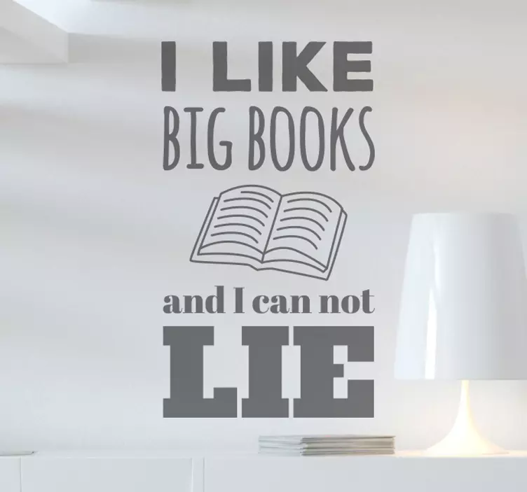Wandtattoo Spruch Big Books - TenStickers
