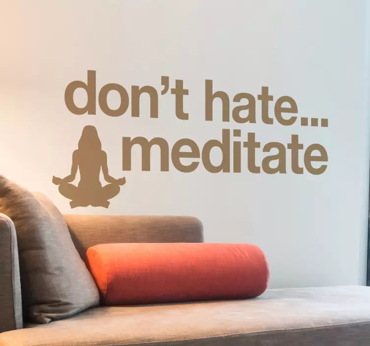 Wandtattoo Spruch Meditation - TenStickers