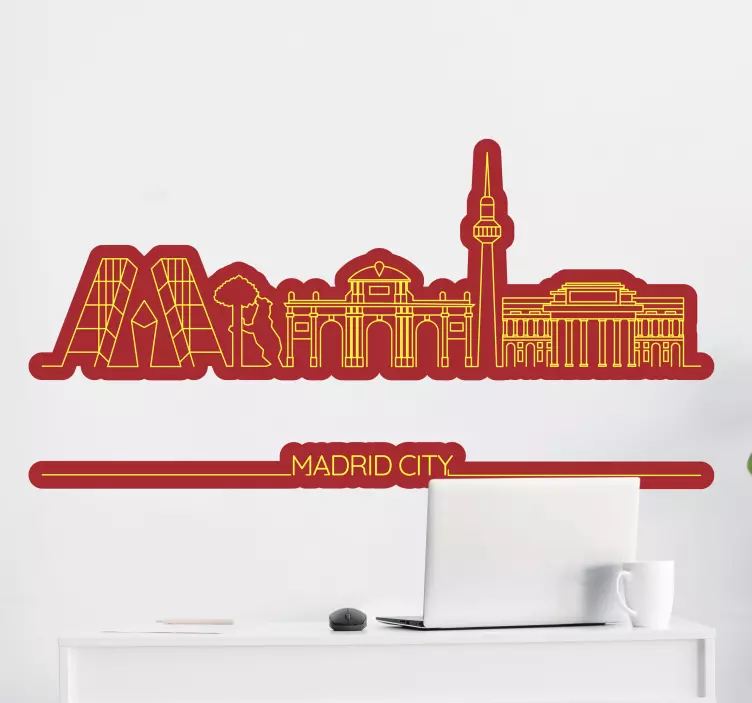 Wandtattoo stadt madrid skyline - TenStickers
