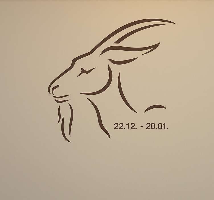 Wandtattoo steinbock-daten - TenStickers