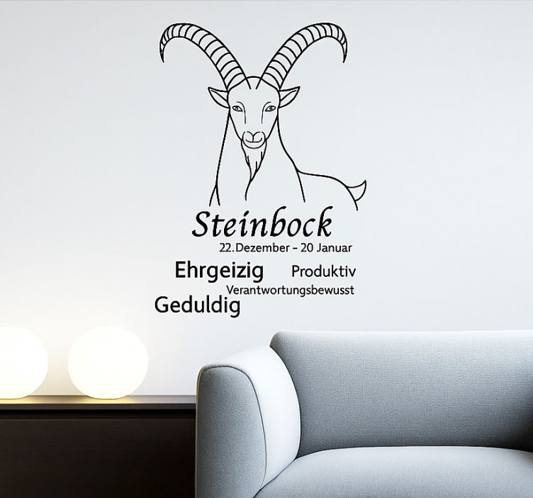 Wandtattoo steinbock-symbol und -funktionen - TenStickers