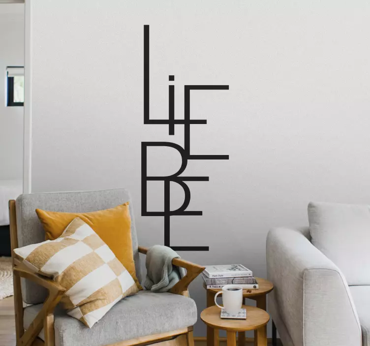 Wandtattoo Text Liebe minimalistisch - TenStickers