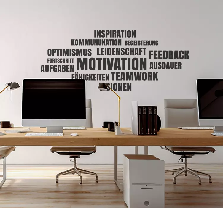 Wandtattoo text über Motivation - TenStickers