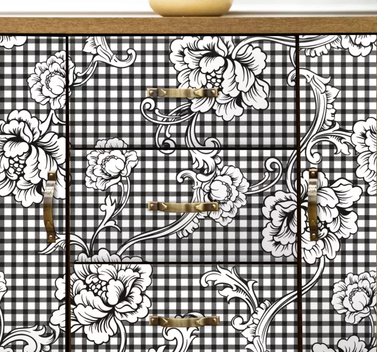 Wandtattoo Textur anspruchsvolles blütenarrangement - TenStickers