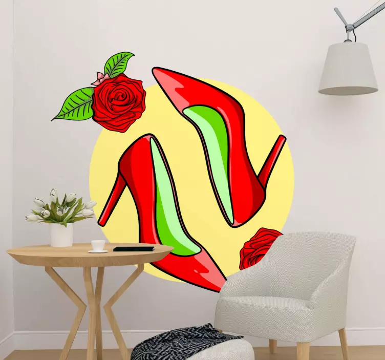 Wandtattoo Textur stylische high heels - TenStickers