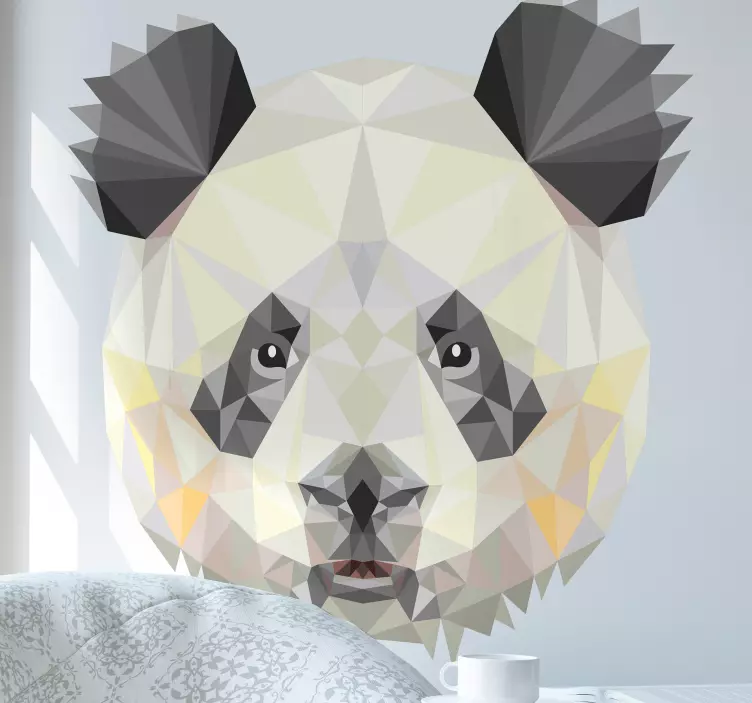 Wandtattoo Tier polygonales pandagesicht - TenStickers