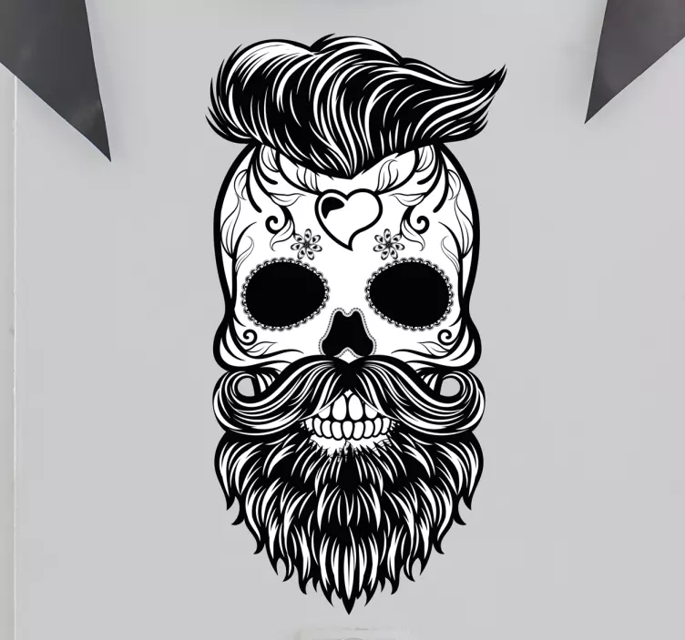 Wandtattoo Totenkopf hipster México - TenStickers