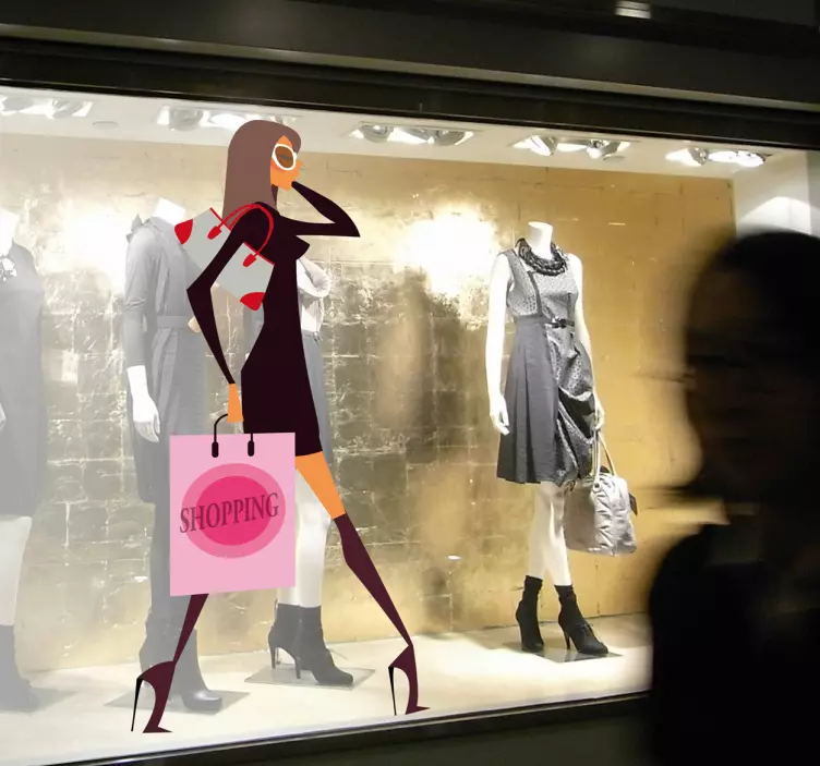 Wandtattoo trendy shopping - TenStickers