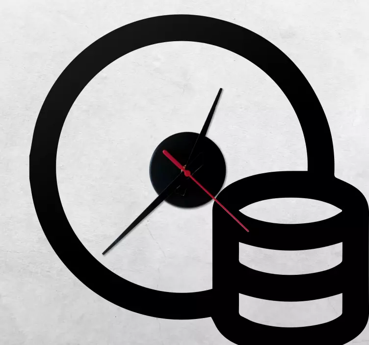 Wandtattoo Uhr einfarbiges design mit münzen - TenStickers