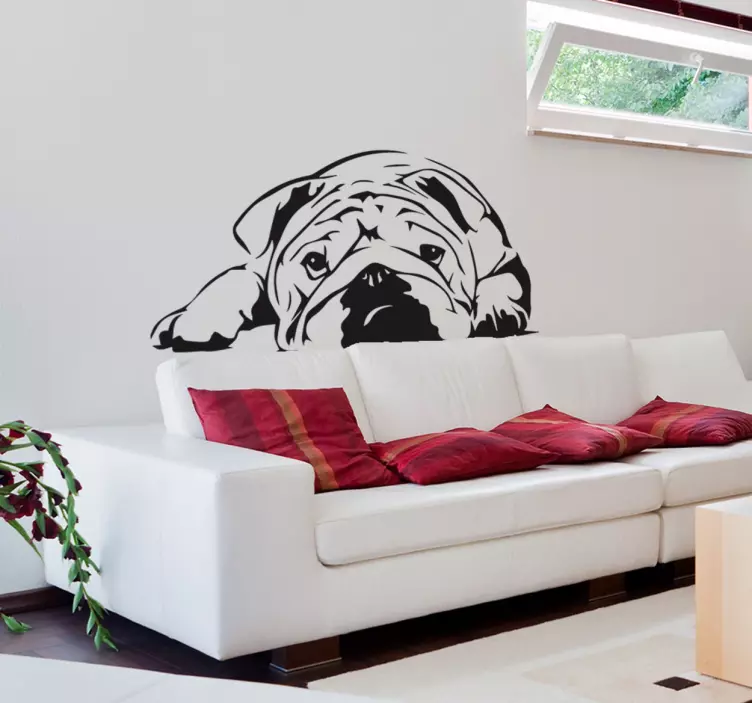 Wandtattoo Umrisse Bulldogge - TenStickers