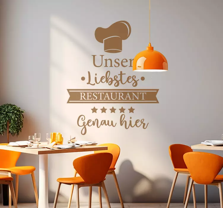 Wandtattoo unsere liebstes Restaurant - TenStickers