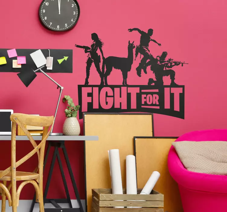 Wandtattoo Videospiel "Fight for it" - TenStickers