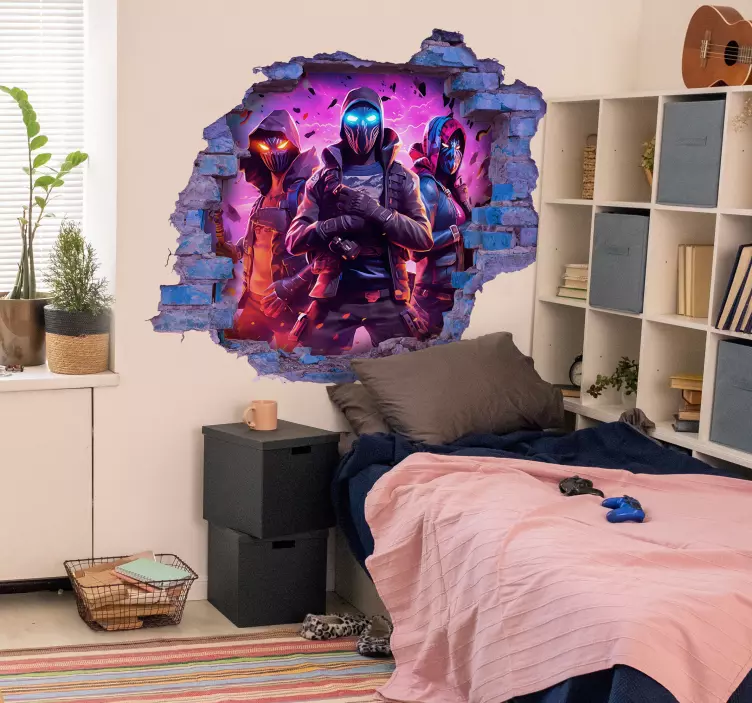 Aufkleber Effekte drei maskierte Krieger - TenStickers