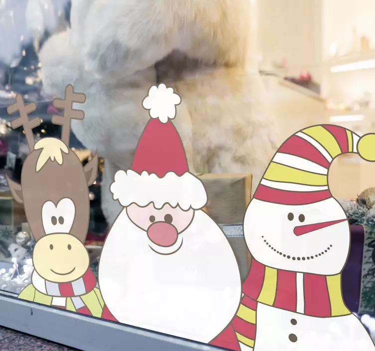 Schaufensteraufkleber Weihnachten Kinderfiguren - TenStickers