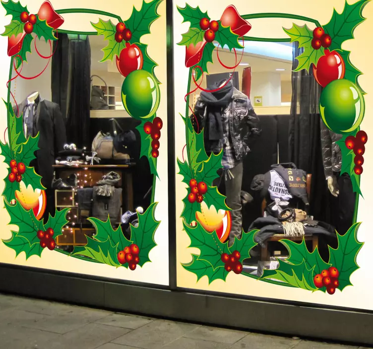 Wandtattoo Weihnachtskranz - TenStickers