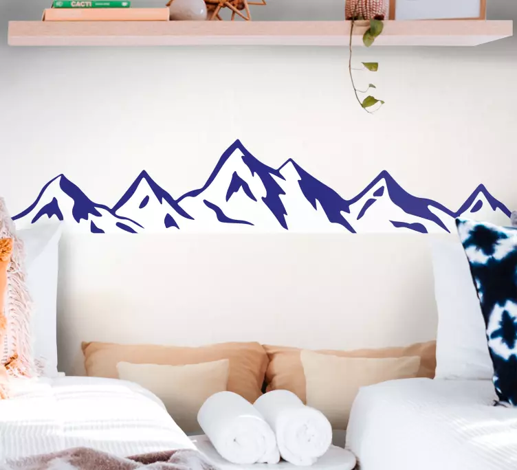 Wandtattoo welt bergkamm silhouette - TenStickers