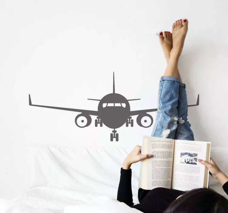 Wandtattoo Welt flugzeug-silhouette-wand - TenStickers