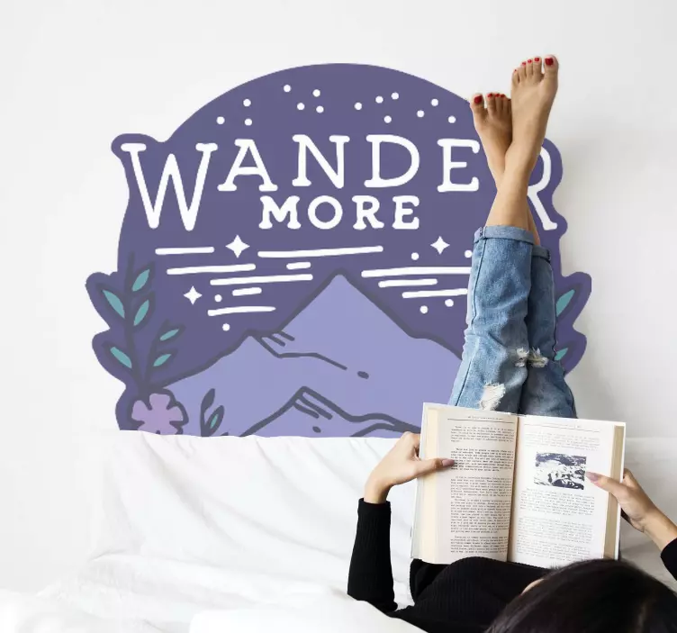 Wandtattoo welt mehr wandern design - TenStickers