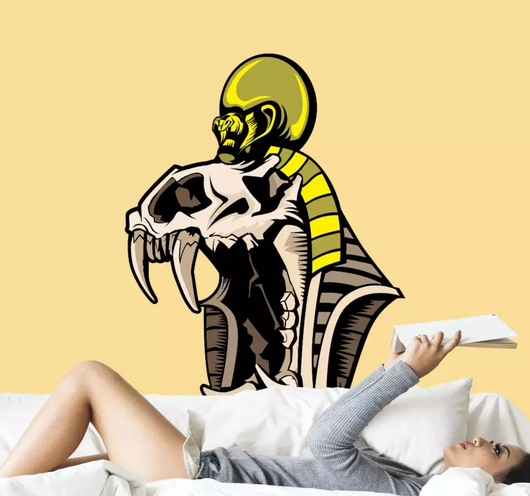 Wandtattoo Welt schädel-kobra-design - TenStickers