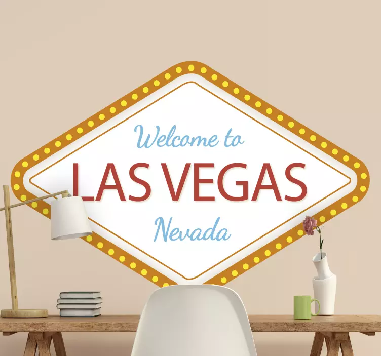 Wandtattoo welt willkommen in las vegas nevada - TenStickers