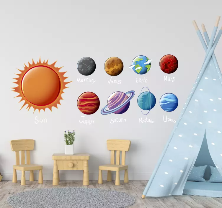 Weltraum Wandtattoo Sonnensystem - TenStickers