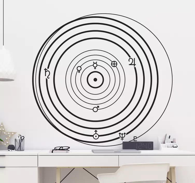 Wandtattoo Wissenschaft orbitaldiagramm - TenStickers