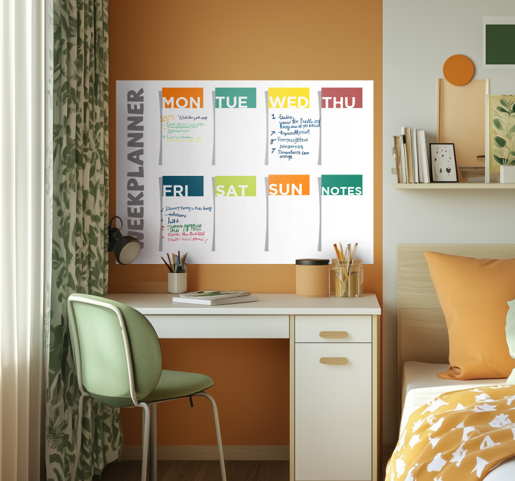 Aufkleber Wochenplan bunt - TenStickers