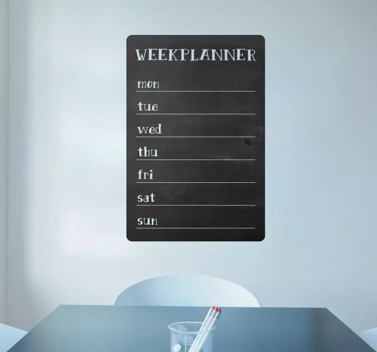 Aufkleber Wochenplaner Tafel - TenStickers