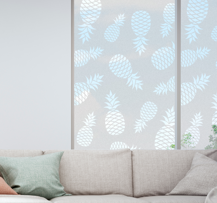 Fensteraufkleber Ananas Muster - TenStickers