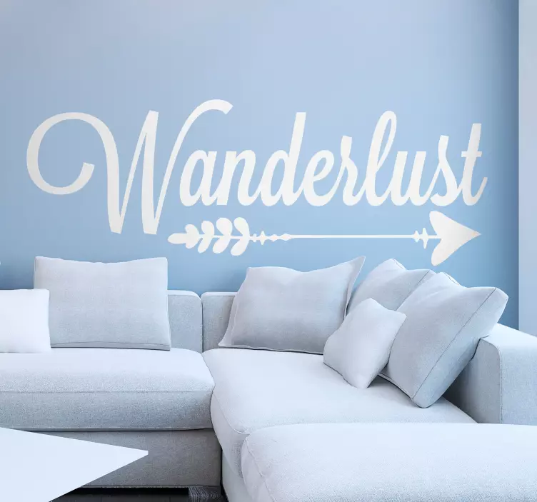 Wandtattoo Wohnzimmer Wanderlust Pfeil - TenStickers