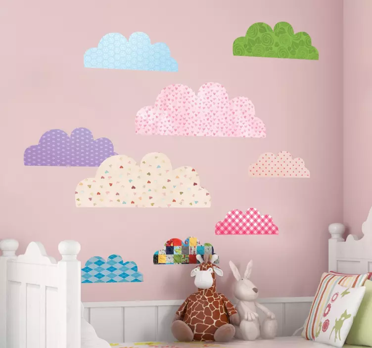 Wandtattoo Wolken Kinderzimmer - TenStickers