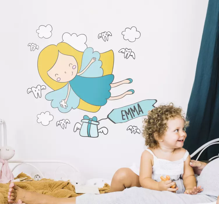 Personalisierbares Wandtattoo Zahnfee - TenStickers
