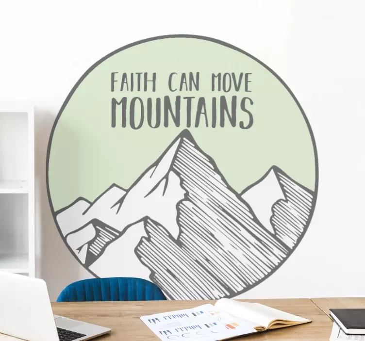 Wandtattoo zitat motivationsspruch berg - TenStickers