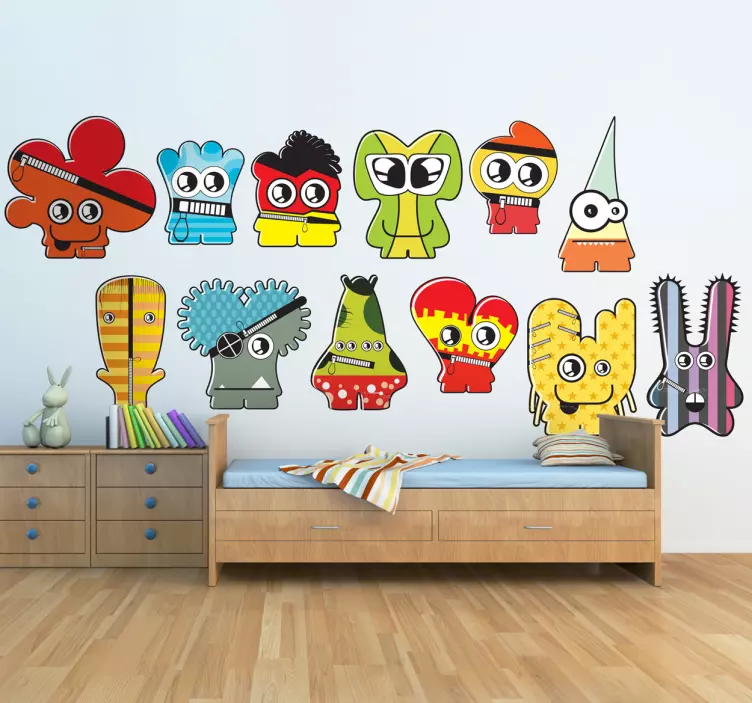 Wandtattoos Kinderzimmer kleine Monster - TenStickers