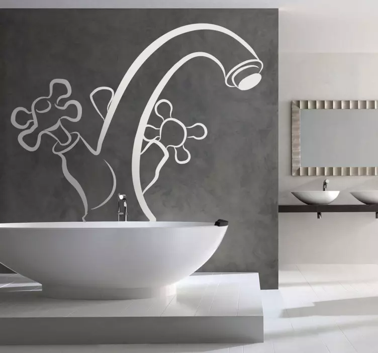 Wasserhahn Bad Aufkleber - TenStickers