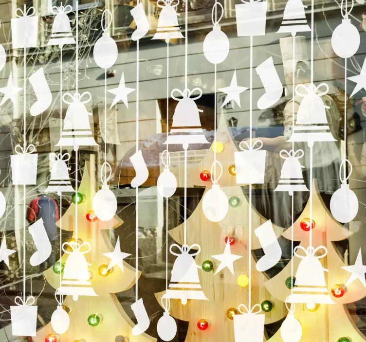 Schaufensteraufkleber Weihnachten Schmuck - TenStickers
