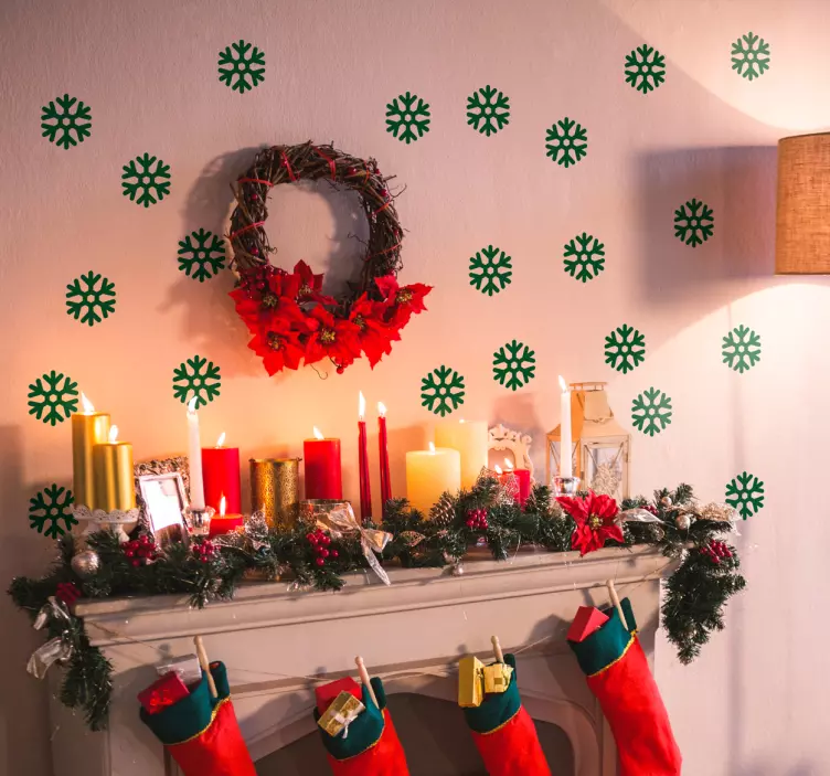 Weihnachten Wandaufkleber Scheeflocken - TenStickers