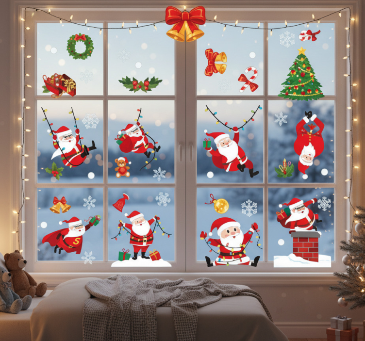 Weihnachtsaufkleber fenster weihnachtsset - TenStickers