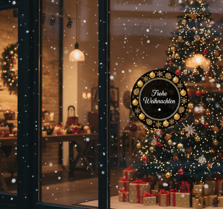Weihnachtsaufkleber frohe weihnachten - TenStickers