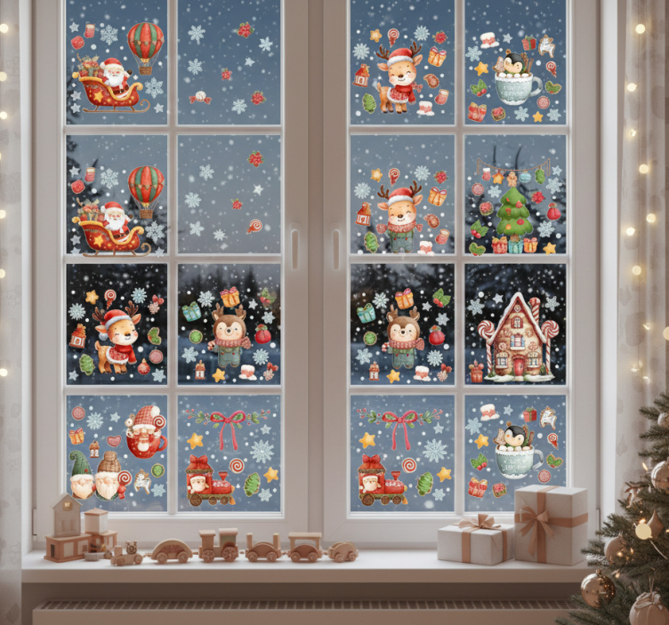 Weihnachtsaufkleber für winterfensterdekoration - TenStickers