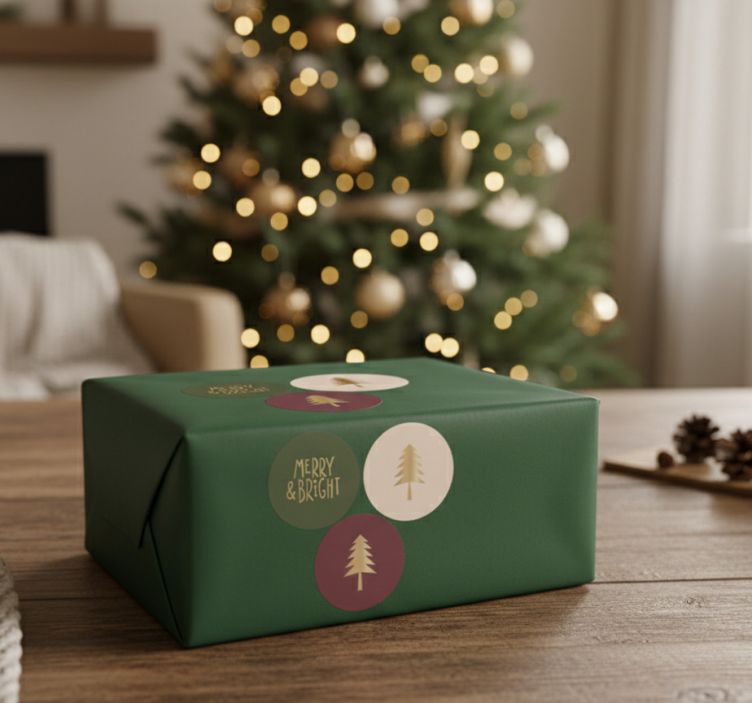 Weihnachtsaufkleber klassisches feiertagsmuster - TenStickers