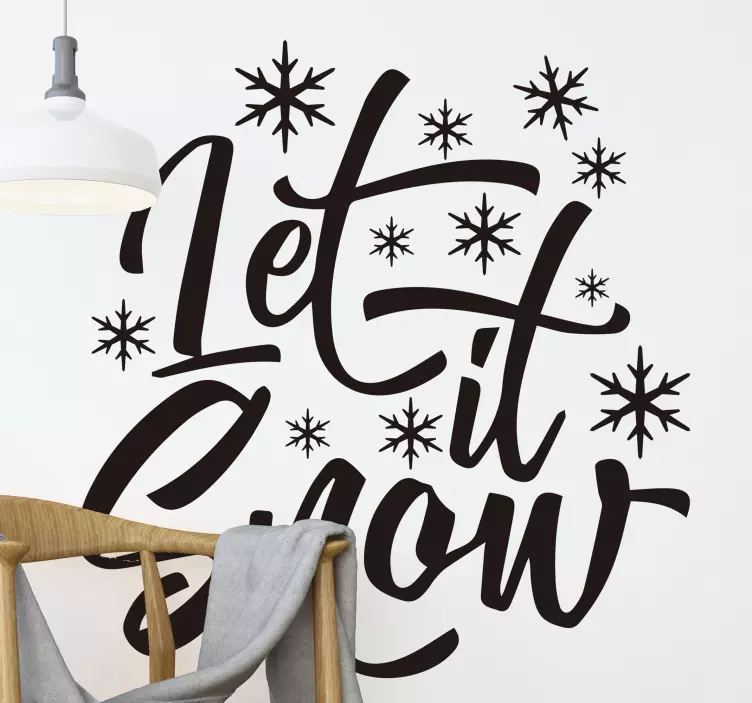 Wandtattoo Weihnachten "let it snow" - TenStickers