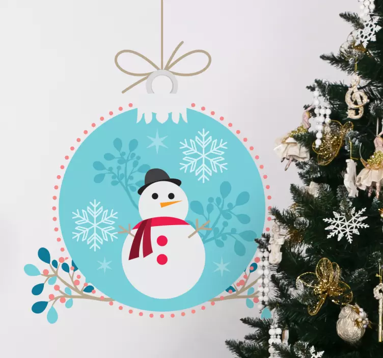 Weihnachtssticker schneemann-weihnachtsornament - TenStickers