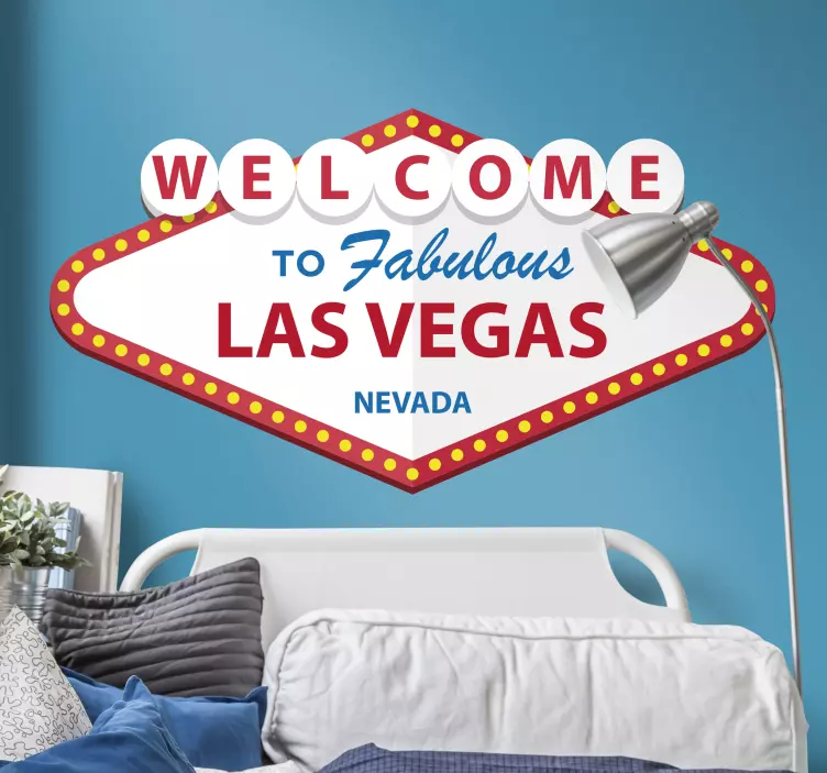 Welcome to las vegas banner wandaufkleber - TenStickers