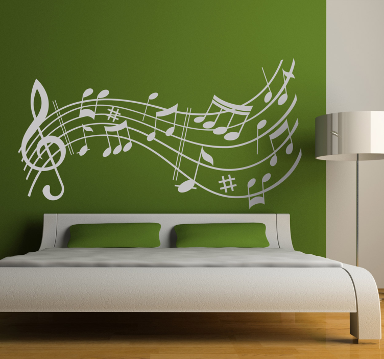 Wellen Symphonie  Wandtattoo Schlafzimmer - TenStickers